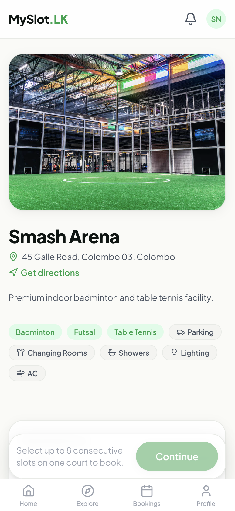 Screenshot: Front-desk & walk-in check-ins
